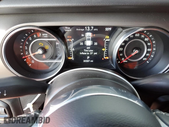 2022 Jeep Gladiator Rubicon with VIN 1C6JJTBGXNL111178, listed as a Copart auction lot 74686344 with 30,587 mi miles and Salvage title. Bid and sale history available at DreamBid. Image 9.