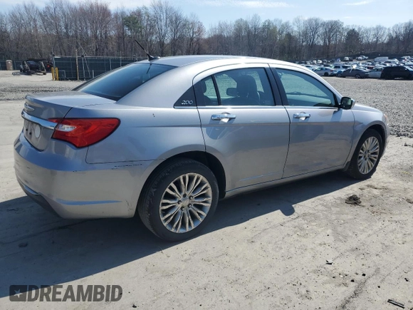 2013 Chrysler 200 Limited with VIN 1C3CCBCG6DN543455, listed as a Copart auction lot 52881035 with 105,722 mi miles and Salvage Title. Bid and sale history available at carsss.com. Image 3.