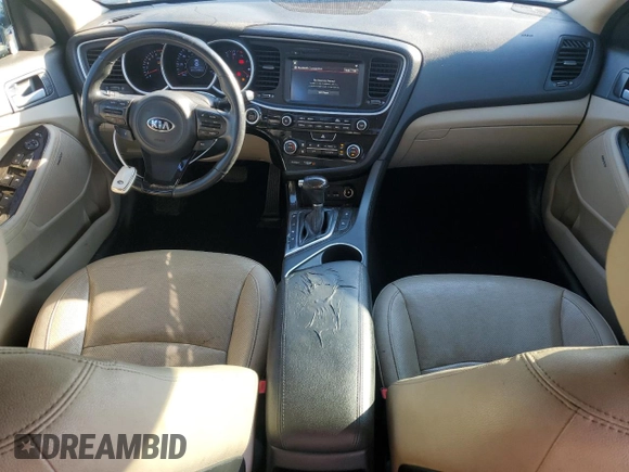 2015 Kia Optima EX with VIN 5XXGN4A71FG477921, listed as a Copart auction lot 46577475 with 117,873 mi miles and Salvage title. Bid and sale history available at DreamBid. Image 8.