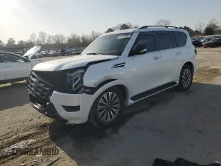 2023 Nissan Armada SL with VIN JN8AY2BA7P9401280, listed as a Copart auction lot 49010345 with 23,203 mi miles and Salvage Title. Bid and sale history available at carsss.com. Image 1.