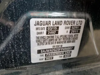 2015 Jaguar XJ with VIN SAJWA2GZ0F8V86007, listed as a Copart auction lot 82233514 with Not Provided miles and Clean Title. Bid and sale history available at carsss.com. Image 12.