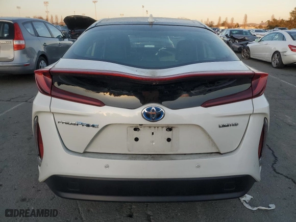 2020 Toyota Prius Prime LE with VIN JTDKARFP4L3160593, listed as a Copart auction lot 44074495 with NaN miles and Salvage Title. Bid and sale history available at carsss.com. Image 6.