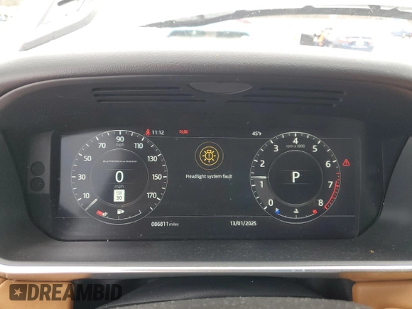 2018 Land Rover Range Rover Sport with VIN SALWR2RE5JA187153, listed as a Copart auction lot 87943405 with 86,811 mi miles and Salvage Title. Bid and sale history available at carsss.com. Image 9.