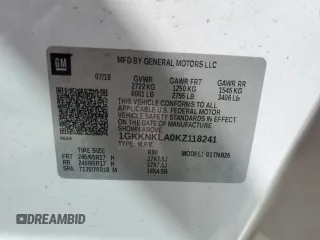 2019 GMC Acadia SLE z VIN 1GKKNKLA0KZ118241, wystawiony jako Copart lot #49040725 z przebiegiem 91 748 mil mil oraz Szkoda całkowita • Salvage title. Historia ofert i sprzedaży dostępna na DreamBid. Obrazek 13.