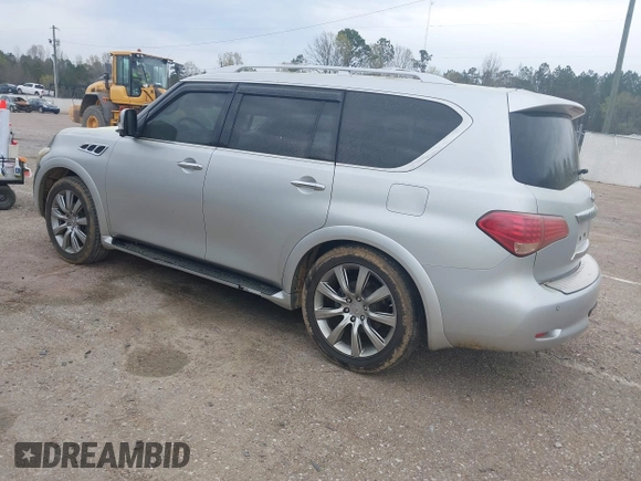 2012 Infiniti QX56 8-passenger with VIN JN8AZ2ND1C9715021, listed as a IAAI auction lot 41893659 with 170,969 mi miles and . Bid and sale history available at DreamBid. Image 3.