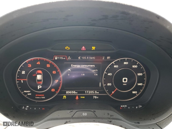 2019 Audi A3 Sedan Premium Plus with VIN WAUGUGFF4K1009009, listed as a Copart auction lot 58060464 with 89,698 mi miles and Salvage Title. Bid and sale history available at carsss.com. Image 9.