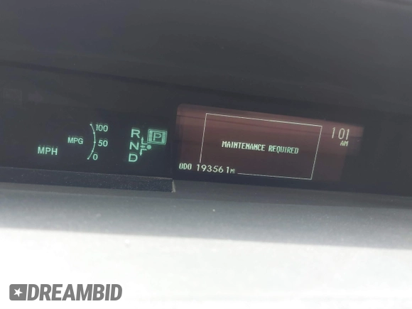 2012 Toyota Prius One with VIN JTDKN3DU4C5507872, listed as a IAAI auction lot 41739495 with 193,561 mi miles. Bid and sale history available at carsss.com. Image 7.