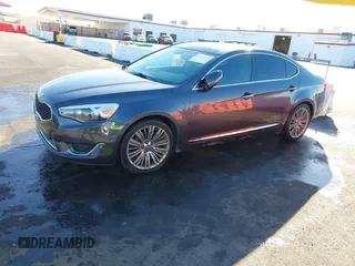 2014 Kia Cadenza Premium with VIN KNALN4D77E5141281, listed as a IAAI auction lot 41403131 with 126,689 mi miles. Bid and sale history available at carsss.com. Image 2.