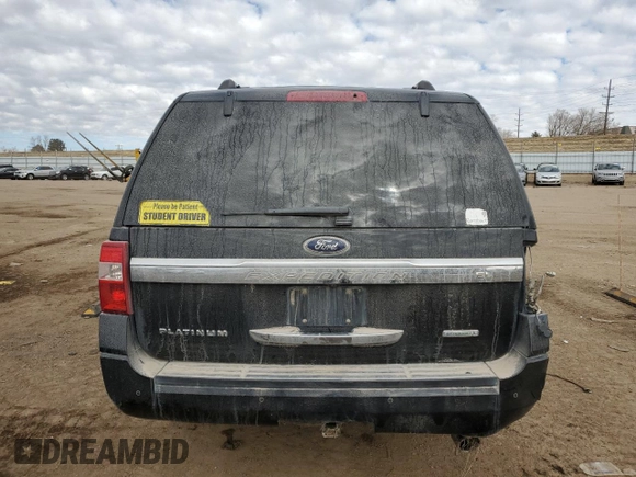 2017 Ford Expedition EL Platinum with VIN 1FMJK1MT6HEA39372, listed as a Copart auction lot 43160595 with 163,669 mi miles and Salvage Title. Bid and sale history available at carsss.com. Image 6.