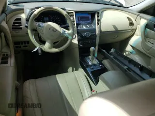 2014 Infiniti QX70 with VIN JN8CS1MU3EM451423, listed as a Copart auction lot 63205685 with 134,192 mi miles and Salvage title. Bid and sale history available at DreamBid. Image 8.