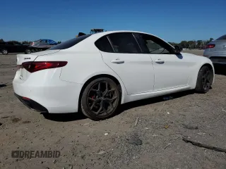 2019 Alfa Romeo Giulia Sport with VIN ZARFAMAN2K7613021, listed as a Copart auction lot 76203064 with 0 mi miles and Salvage Title. Bid and sale history available at carsss.com. Image 3.