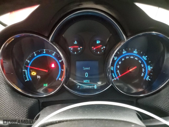 2012 Chevrolet Cruze LT w/1LT with VIN 1G1PF5SC2C7153730, listed as a Copart auction lot 49588775 with 172,000 mi miles and Clean Title. Bid and sale history available at carsss.com. Image 9.