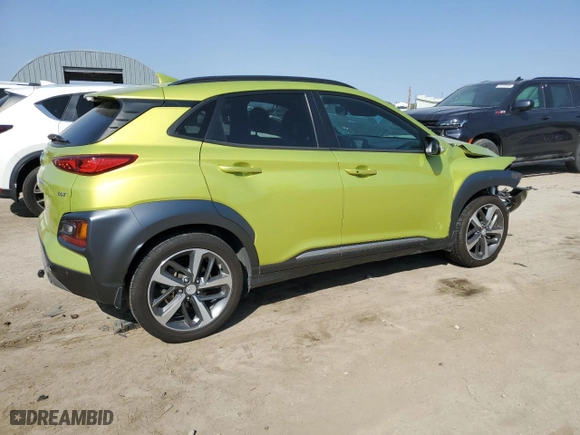 2019 Hyundai Kona Ultimate with VIN KM8K53A59KU381795, listed as a Copart auction lot 73815964 with 144,958 mi miles and Salvage Title. Bid and sale history available at carsss.com. Image 3.