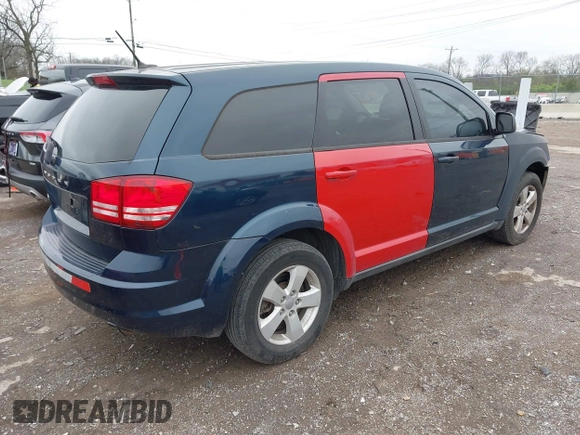 2013 Dodge Journey SE with VIN 3C4PDCAB6DT631140, listed as a IAAI auction lot 41833560 with 222,788 mi miles. Bid and sale history available at carsss.com. Image 4.