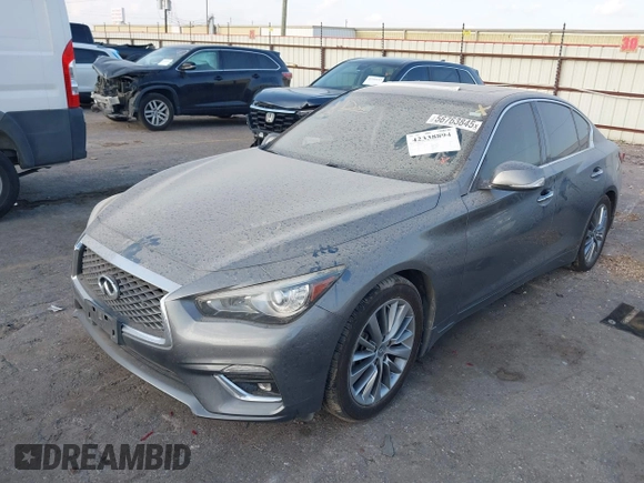2018 Infiniti Q50 Luxe with VIN JN1EV7AP3JM358783, listed as a IAAI auction lot 42338894 with 100,895 mi miles and . Bid and sale history available at DreamBid. Image 2.