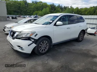 2014 Nissan Pathfinder Platinum with VIN 5N1AR2MM7EC726376, listed as a Copart auction lot 56966165 with 101,085 mi miles and Salvage title. Bid and sale history available at DreamBid. Image 1.