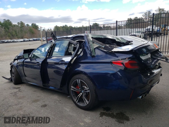 2021 BMW M5 with VIN WBS83CH03MCF57209, listed as a Copart auction lot 73050774 with 0 mi miles and Salvage Title. Bid and sale history available at carsss.com. Image 2.