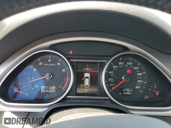 2015 Audi Q7 Premium Plus with VIN WA1LGAFE5FD012965, listed as a Copart auction lot 63712265 with 64,851 mi miles and Salvage title. Bid and sale history available at DreamBid. Image 9.