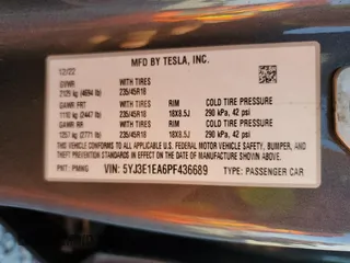 2023 Tesla Model 3 with VIN 5YJ3E1EA6PF436689, listed as a Copart auction lot 54019835 with Not Provided miles and Non Repairable. Bid and sale history available at DreamBid. Image 12.