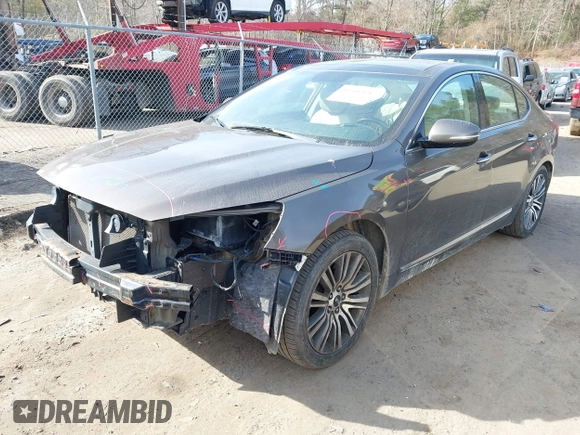 2014 Kia Cadenza Premium with VIN KNALN4D71E5139798, listed as a IAAI auction lot 41761521 with 170,055 mi miles. Bid and sale history available at carsss.com. Image 2.