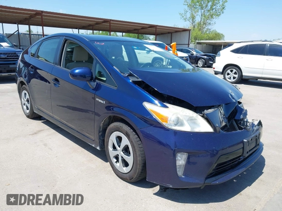 2012 Toyota Prius One with VIN JTDKN3DU2C1559380, listed as a IAAI auction lot 42041076 with 222,740 mi miles. Bid and sale history available at carsss.com. Image 1.