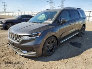 2024 Kia Carnival SX with VIN KNDNE5H30R6387730, listed as a Copart auction lot 73613934 with 11,590 mi miles and Salvage Title. Bid and sale history available at carsss.com. Image 1.
