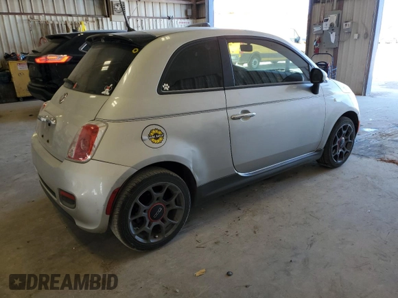 2013 FIAT 500 Sport with VIN 3C3CFFBR1DT709382, listed as a Copart auction lot 46302325 with 164,561 mi miles and Salvage Title. Bid and sale history available at carsss.com. Image 3.