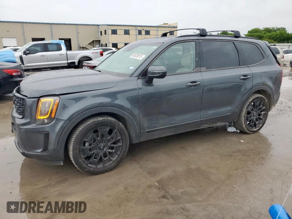 2022 Kia Telluride EX with VIN 5XYP3DHC4NG276226, listed as a Copart auction lot 60528015 with 55,306 mi miles and Salvage title. Bid and sale history available at DreamBid. Image 1.