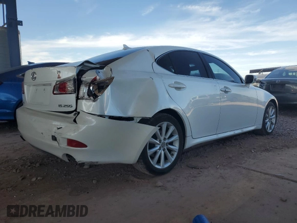 2010 Lexus IS 250 with VIN JTHBF5C20A2096136, listed as a Copart auction lot 44631955 with 118,006 mi miles and Salvage Title. Bid and sale history available at carsss.com. Image 3.