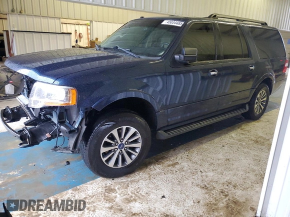2017 Ford Expedition EL XLT with VIN 1FMJK1JT6HEA59464, listed as a Copart auction lot 45034485 with 157,135 mi miles and Salvage Title. Bid and sale history available at carsss.com. Image 1.