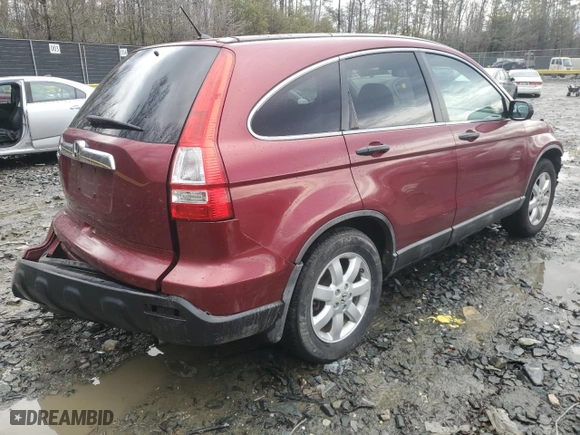 2009 Honda CR-V EX with VIN 5J6RE48559L046039, listed as a Copart auction lot 43125035 with 124,417 mi miles and Salvage Title. Bid and sale history available at carsss.com. Image 3.