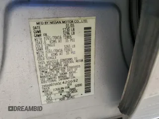 2005 Nissan Frontier LE with VIN 1N6AD07UX5C420692, listed as a Copart auction lot 49714825 with 239,822 mi miles and Salvage title. Bid and sale history available at DreamBid. Image 12.