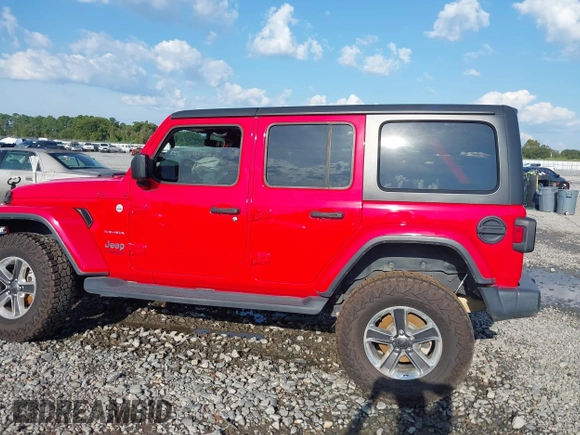 2020 Jeep Wrangler Unlimited Sahara High Altitude with VIN 1C4HJXEG2LW182641, listed as a IAAI auction lot 40130890 with 79,984 mi miles and . Bid and sale history available at DreamBid. Image 14.