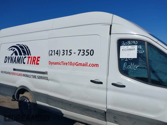 2022 Ford Transit Cargo with VIN 1FTBW3X8XNKA07506, listed as a IAAI auction lot 41218805 with Not Provided miles. Bid and sale history available at carsss.com. Image 13.