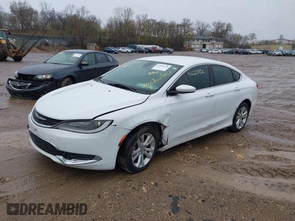 2015 Chrysler 200 Limited with VIN 1C3CCCAB2FN578266, listed as a IAAI auction lot 42113716 with 152,360 mi miles. Bid and sale history available at carsss.com. Image 2.