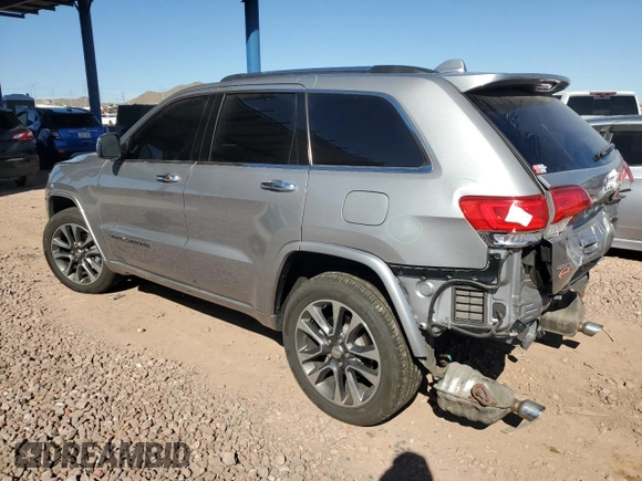 2018 Jeep Grand Cherokee Overland with VIN 1C4RJFCG8JC418368, listed as a Copart auction lot 50014005 with 34,287 mi miles and Salvage Title. Bid and sale history available at carsss.com. Image 2.