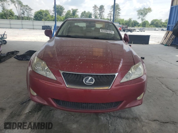 2008 Lexus IS 250 with VIN JTHBK262085078248, listed as a Copart auction lot 62390125 with 132,231 mi miles and Salvage title. Bid and sale history available at DreamBid. Image 5.