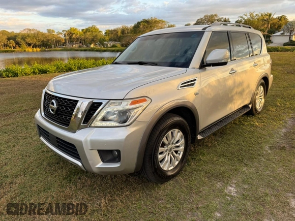 2018 Nissan Armada SV with VIN JN8AY2NC7J9551314, listed as a Copart auction lot 46188475 with 134,633 mi miles and Clean Title. Bid and sale history available at carsss.com. Image 2.