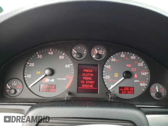 2001 Audi S4 with VIN WAURD68D61A133182, listed as a Copart auction lot 46360985 with 221,354 mi miles and Salvage Title. Bid and sale history available at carsss.com. Image 9.