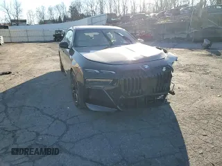 2023 BMW 7 Series 760i xDrive with VIN WBA33EJ0XPCM80117, listed as a Copart auction lot 84407104 with Not provided miles and Salvage title. Bid and sale history available at DreamBid. Image 11.