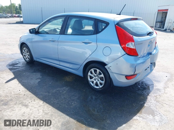 2013 Hyundai Accent GS with VIN KMHCT5AE5DU125906, listed as a IAAI auction lot 42282731 with 148,033 mi miles and . Bid and sale history available at DreamBid. Image 3.