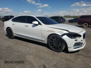2018 Volvo S90 Inscription with VIN LVY992ML4JP005619, listed as a Copart auction lot 53337845 with 93,774 mi miles and Salvage Title. Bid and sale history available at carsss.com. Image 4.