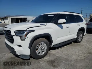 2023 Toyota Sequoia SR5 with VIN 7SVAAABA1PX004224, listed as a Copart auction lot 54199095 with 55,132 mi miles and Salvage Title. Bid and sale history available at carsss.com. Image 1.