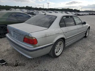 2001 BMW 7 Series 740iL with VIN WBAGH834X1DP26587, listed as a Copart auction lot 71174574 with 0 mi miles and Salvage Title. Bid and sale history available at carsss.com. Image 3.