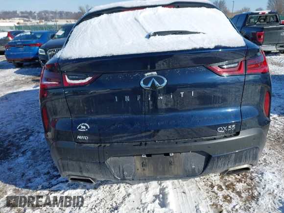 2023 Infiniti QX55 Luxe with VIN 3PCAJ5JR2PF114136, listed as a IAAI auction lot 41395653 with Not provided miles and . Bid and sale history available at DreamBid. Image 15.
