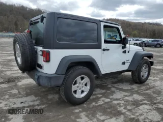2015 Jeep Wrangler Sport with VIN 1C4AJWAG5FL761338, listed as a Copart auction lot 53123515 with 93,677 mi miles and Salvage Title. Bid and sale history available at carsss.com. Image 3.