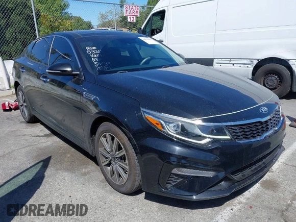 2019 Kia Optima LX with VIN 5XXGT4L34KG308177, listed as a IAAI auction lot 41919565 with 57,815 mi miles. Bid and sale history available at carsss.com. Image 1.