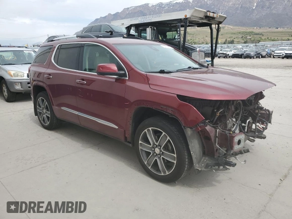 2018 GMC Acadia Denali with VIN 1GKKNXLS8JZ117150, listed as a Copart auction lot 51876985 with 70,881 mi miles and Salvage title. Bid and sale history available at DreamBid. Image 4.