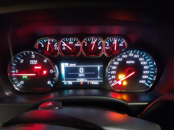 2018 Chevrolet Silverado 1500 LT with VIN 2GCVKREC9J1114124, listed as a IAAI auction lot 41201516 with 51,857 mi miles. Bid and sale history available at carsss.com. Image 7.