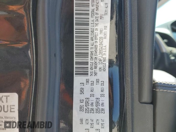 2016 Jeep Cherokee High Altitude with VIN 1C4PJLDB9GW184239, listed as a Copart auction lot 57979664 with 143,751 mi miles and Salvage Title. Bid and sale history available at carsss.com. Image 13.
